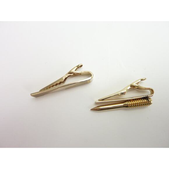 Screw Bold Tie Bar SWANK Tie Clip Vintage Tie Clasp Men Wedding Jewelry - Picture 2 of 4